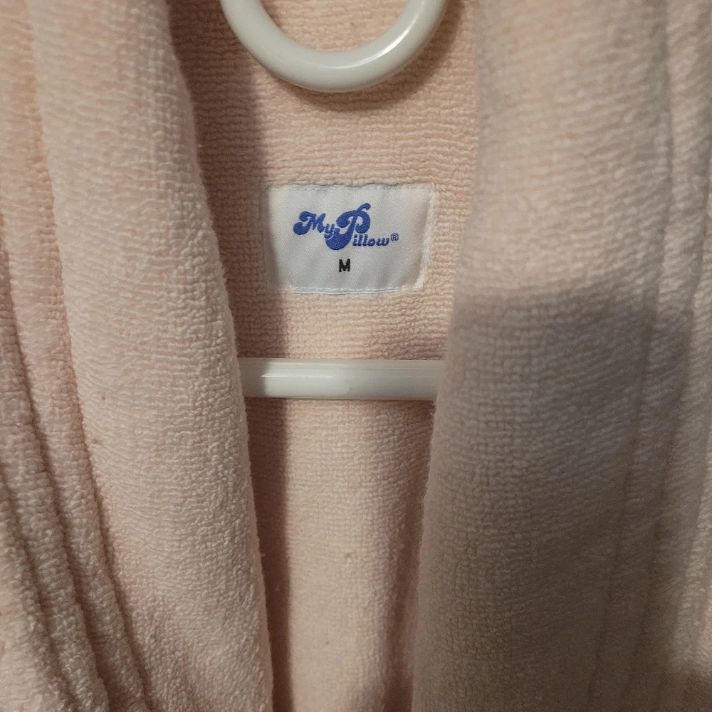 My Pillow 100% Supima Cotton HEAVYWEIGHT Bath Robe Blush~Pink size Medium - Picture 5 of 7